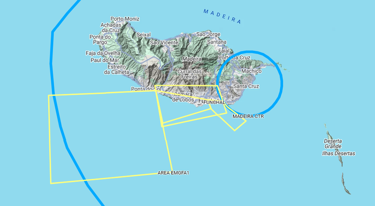 Mapa do exercício militar